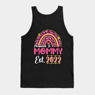 Promoted to Mommy Est.2022 Rainbow Mama to Be New Mama Tank Top